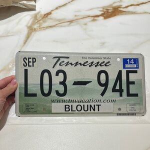 Tennessee License Plate